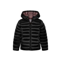 12COAT 8J: Black Puffa Coat (3-8 Years)